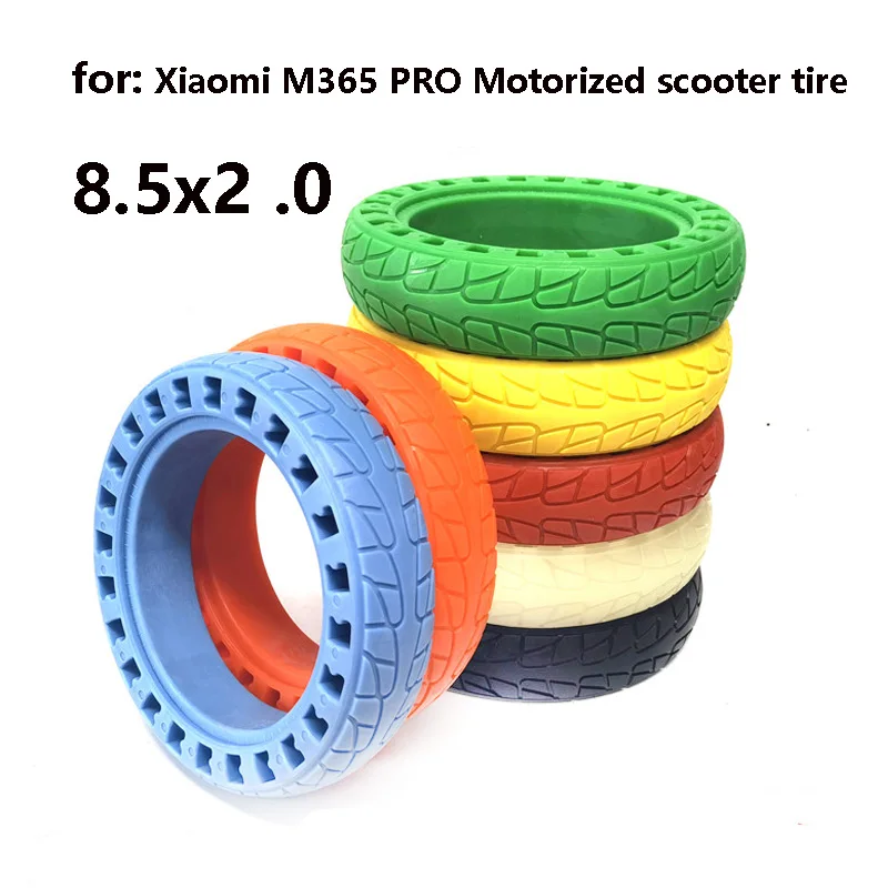 New Color 8 1/2x2  for Xiaomi M365 PRO Lenovo M2 Motorized Scooter Tire 8.5 Inch8.5x2  Inflation Free Honeycomb Airless Tire