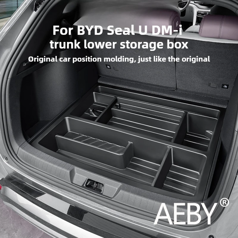 

AEBY для BYD Seal U DM-i 2020-2025, ящик для хранения багажника автомобиля, лоток-органайзер для грузовых автомобилей, противоскользящая посадка на заказ, аксессуары для интерьера