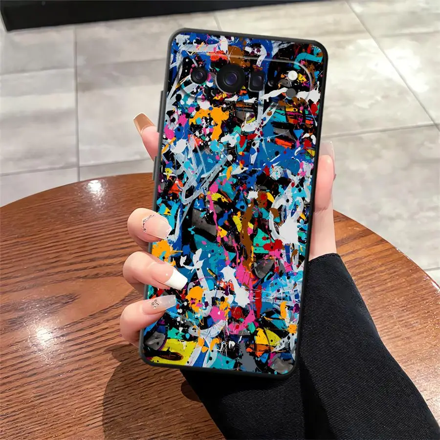 Funda Phone Cover Case for Google Pixel 10A 10 9 Pro XL 6a 7a 9a 8a 6 7 8 Pro Abstract Paint Splatter view 6