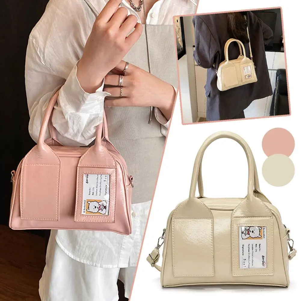 Torba crossbody w stylu koreańskim, damska, designerska, niszowa torba typu Boston, torba na ramię, gadżet dla fanów grup.