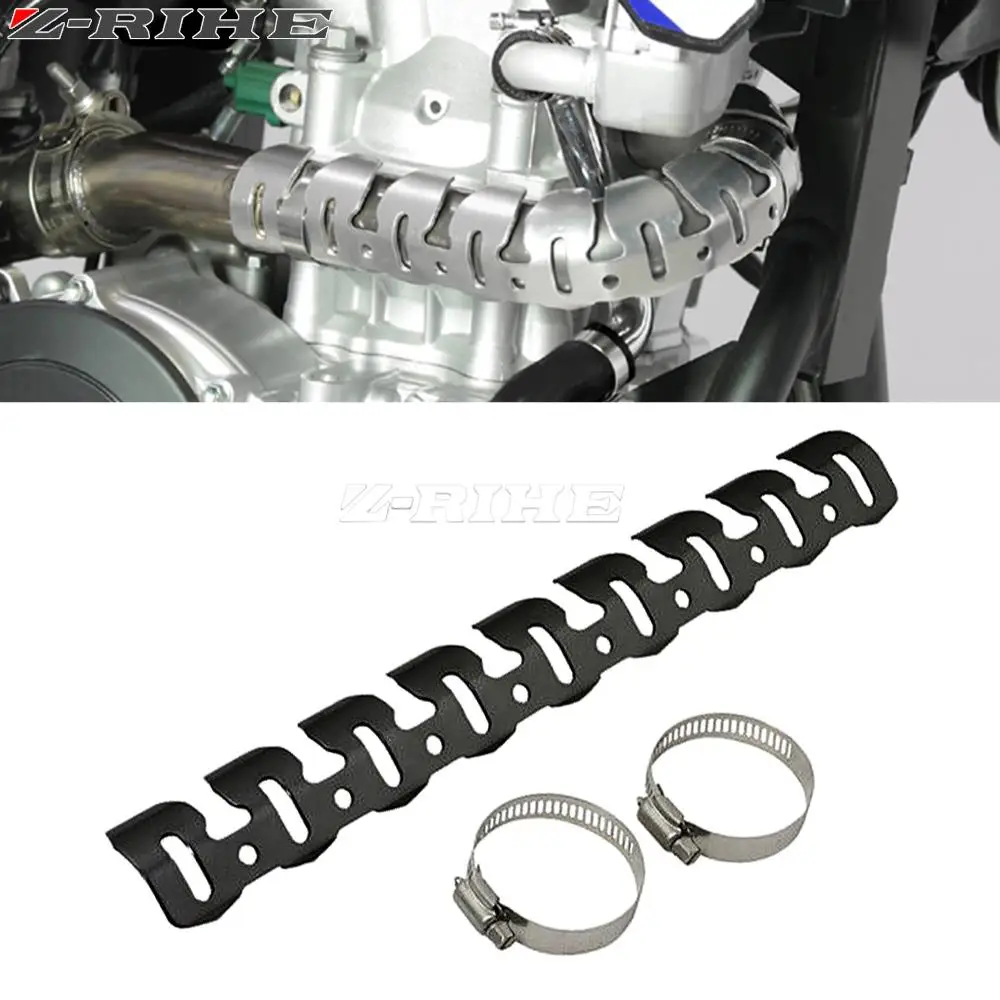 For MC450F FC KX 250 350 450 SX-F RM-Z CRF 150R 250R 450R YZ 250F 450F Motorcycle Exhaust Pipe Guard 4-Stroke 4st Universal