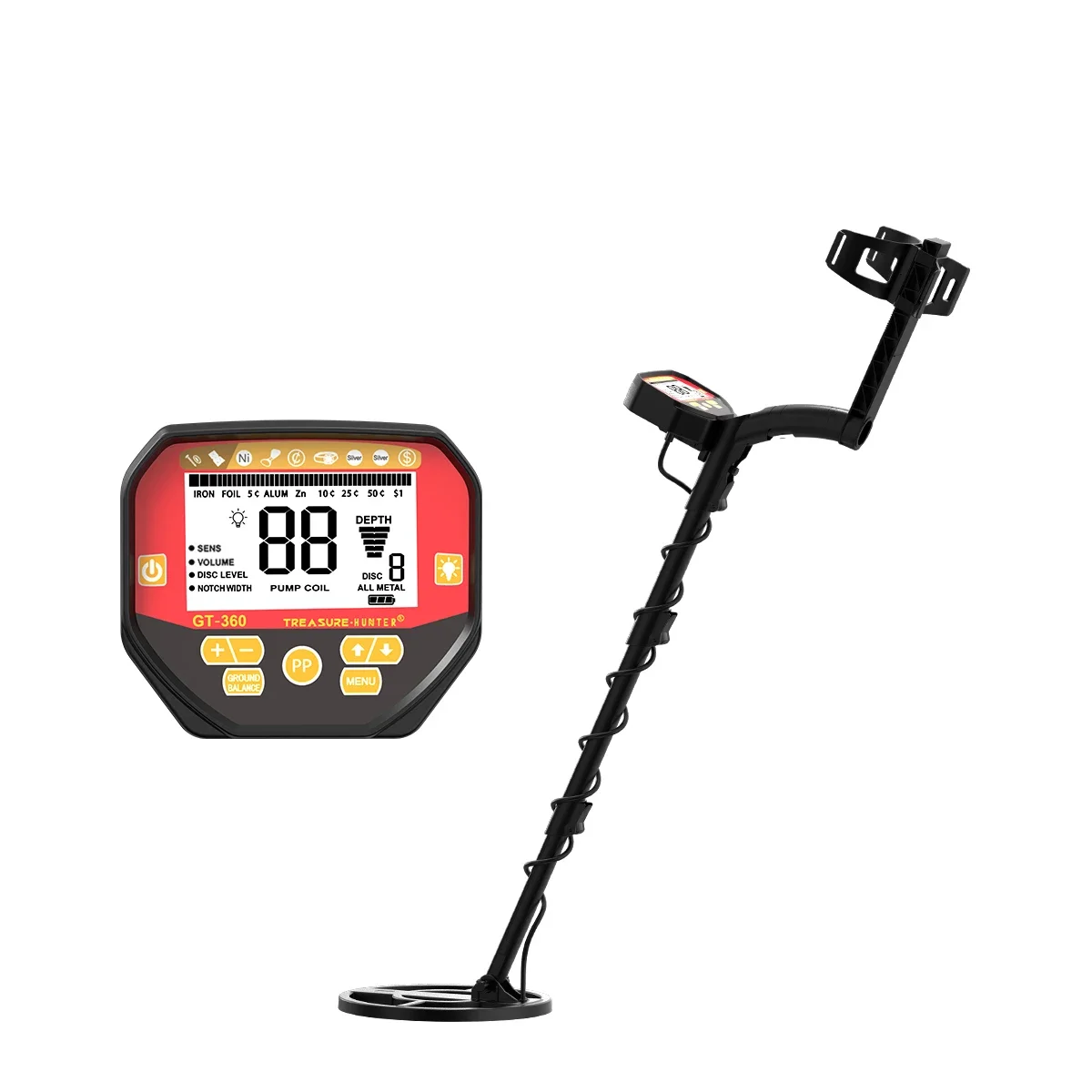 Treasure Hunter 8kHZ GT360 Professional Underground Gold Metal Detector 10\