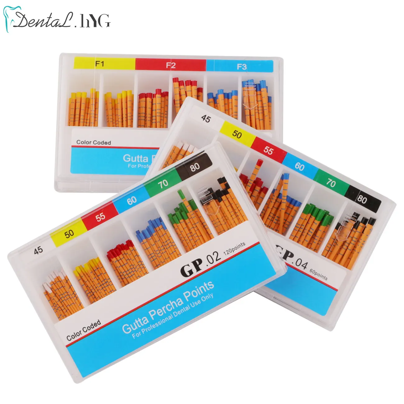 Dental Gutta Percha Point Root Canal Endodontics Cotton Fiber Tips Dentistry Materials GP Size 02 04 06 Permanently Implantable