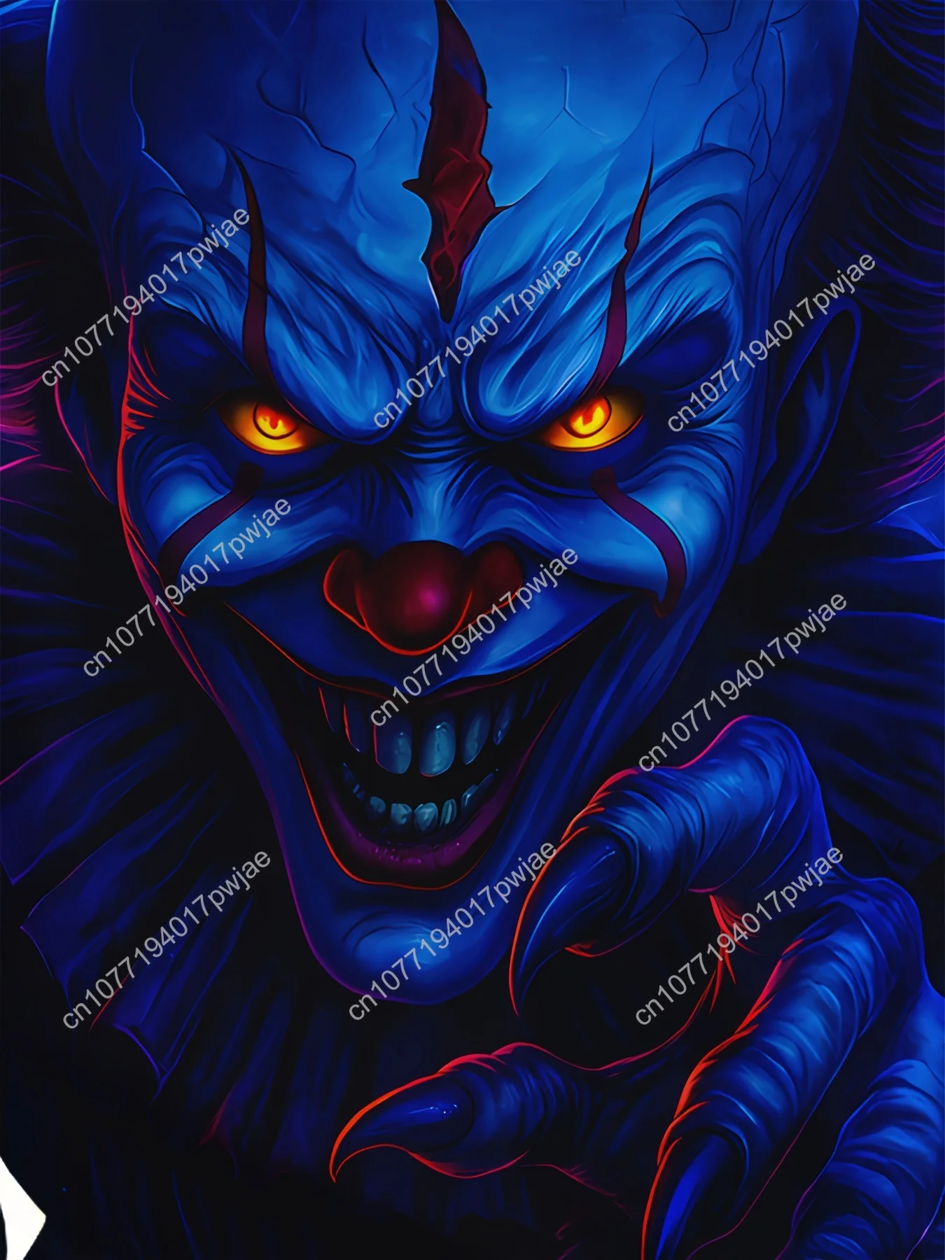 Hoodie Grafis Badut 3D Pria - Cetakan Hidup Menyeramkan, Kain Lembut, Pullover Lengan Panjang Regular Fit untuk Pakaian Kasual & Horor