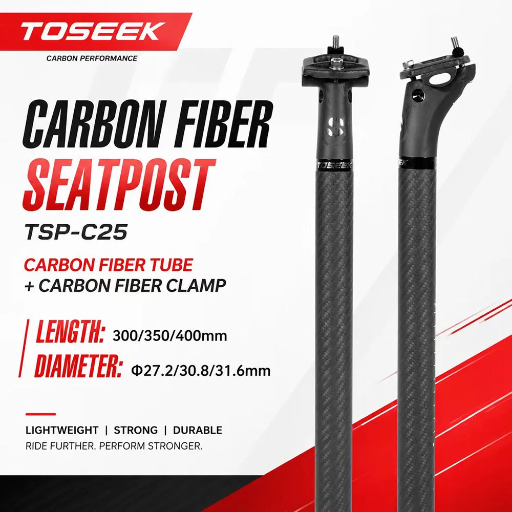 toseek-tsp-c25-tige-de-selle-de-velo-entierement-en-fibre-de-carbone-deport-de-20-mm-272-308-316-mm-300-350-400-mm-collier-de-serrage-en-carbone