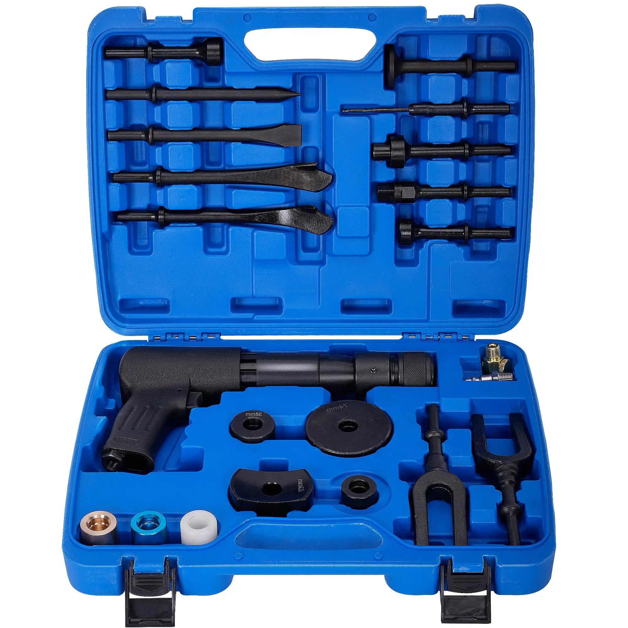 

Air Hammer with 19-Piece Tool plus Set, Multifunctional Pneumatic Hammer Kit with with Quick Change Retainer, Carrying Case