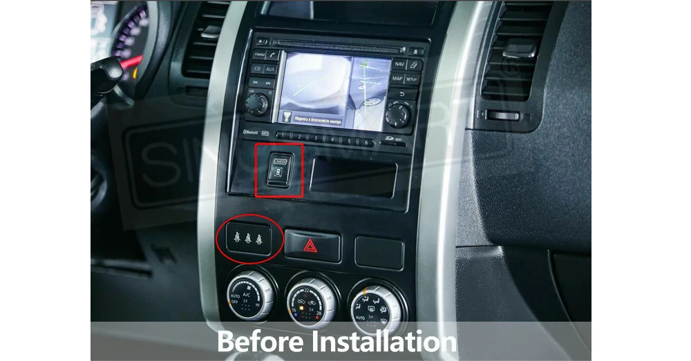 SINOSMART 10.1" Android Autoradio für Nissan X-Trail T31 2007–2013 | Komplett-Panel | Unterstützt BOSE 360-Kamera 48EQ DSP CarPl – Detail 4