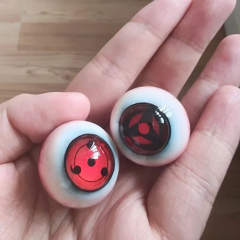 Anime Simulation Ninjas Eyeball Sasukes Sharingans Ball Cosplay Prop Realistic For Display Collection Toy Birthday Gift Fans