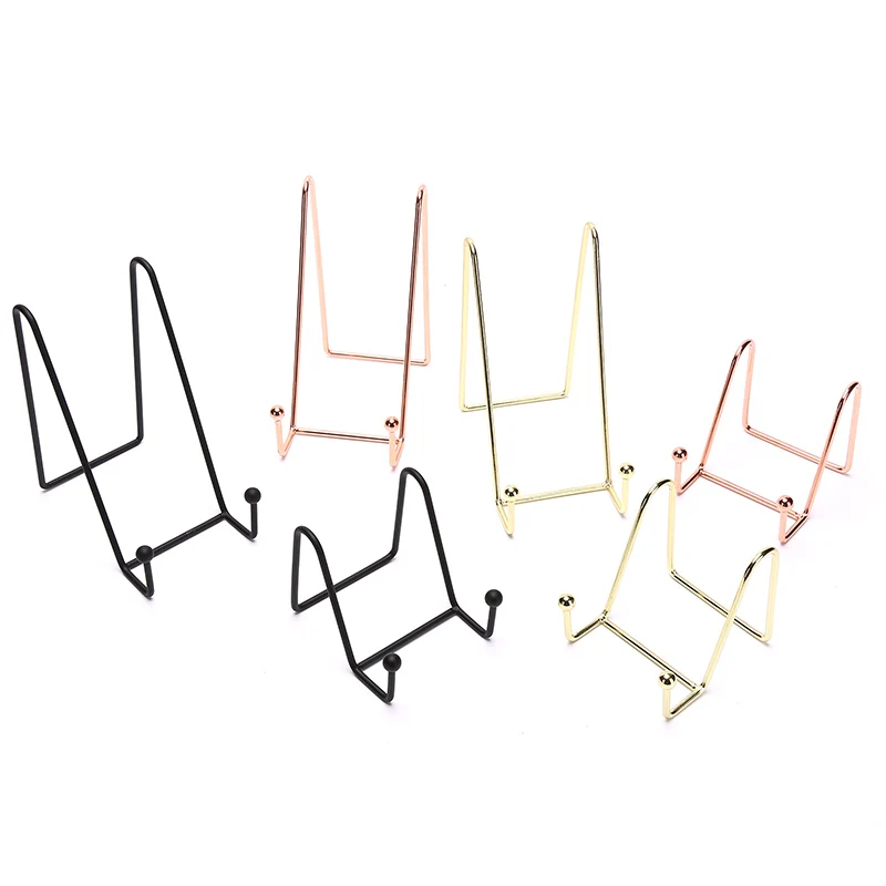 1PC Placa Display Stand Photo Foto de placa de metal único Stands Display Photo Photo Placa decorativa