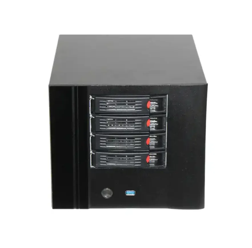 Hoge Kwaliteit 4 Hot Swap Bays Mini Nas Server Data Opslag Case Met 2.5 Of 3.5 Harde Schijf