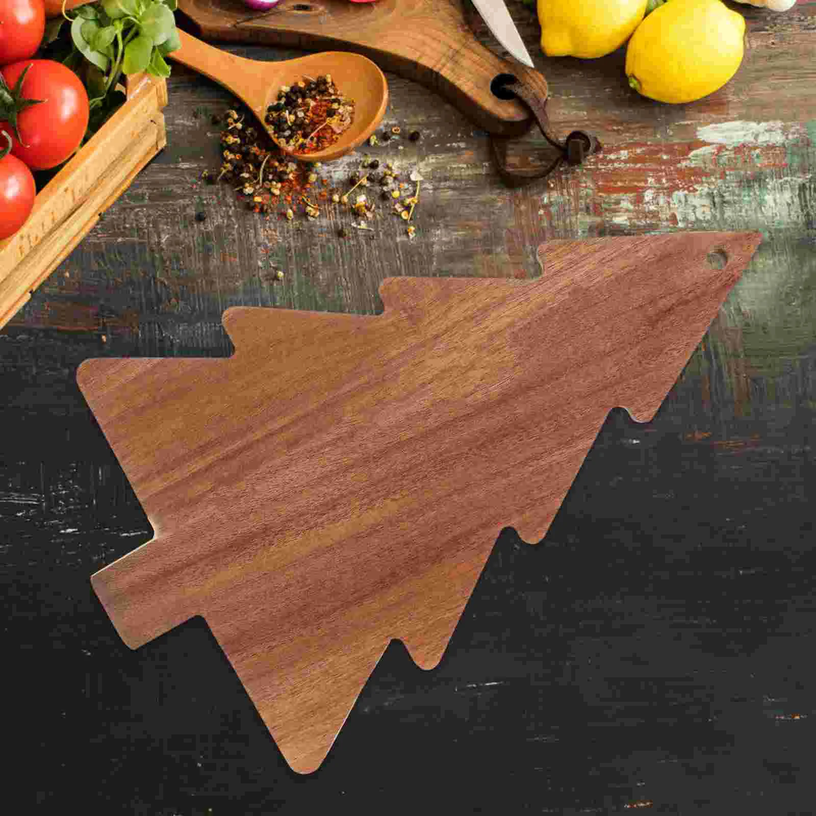 เขียงตัดครัว Charcuterie Board ถาดชีส กระดานต้นคริสต์มาส ถาดไม้ เขียงต้นคริสต์มาส