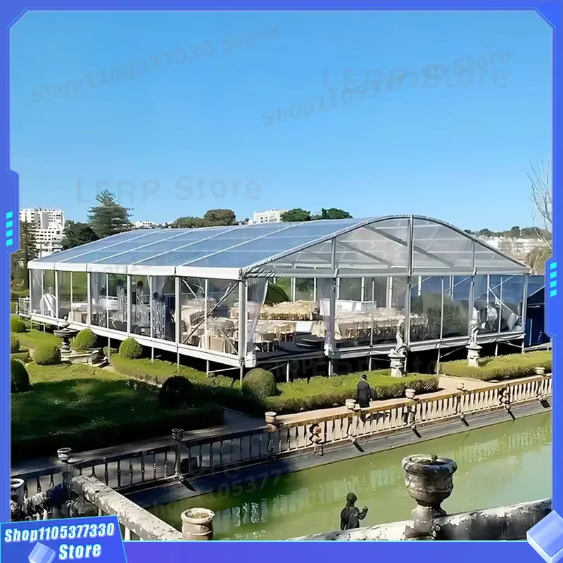 Competitively priced outdoor waterproof aluminum frame single-layer pagoda tent transparent glass canopy wedding party