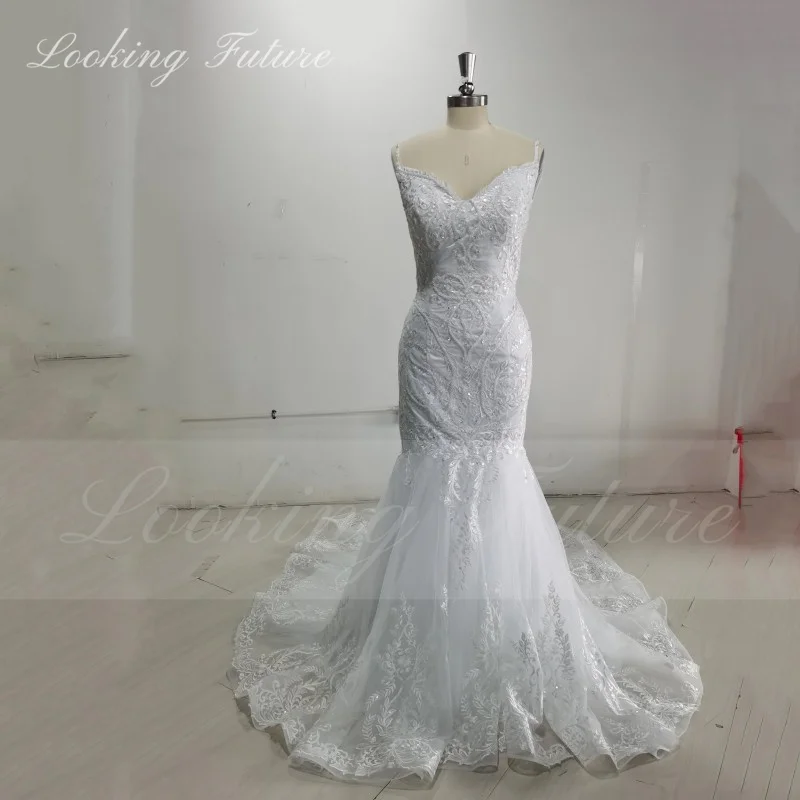 Morden abito da sposa a sirena in raso di pizzo Sweetheart abito da sposa senza maniche pieghe Backless 2024 ricamo di lusso Vestido De Novia