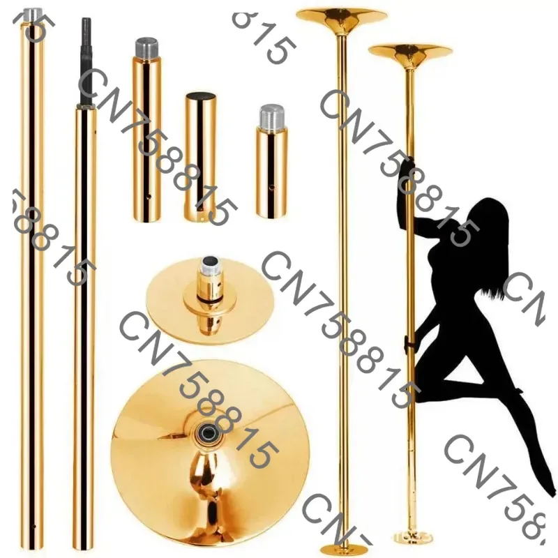 For Home Gym Fitness Dance Studio Colorful Exercise Bar，Dance Pole Gold Portable Spinning Static Dancing Tube