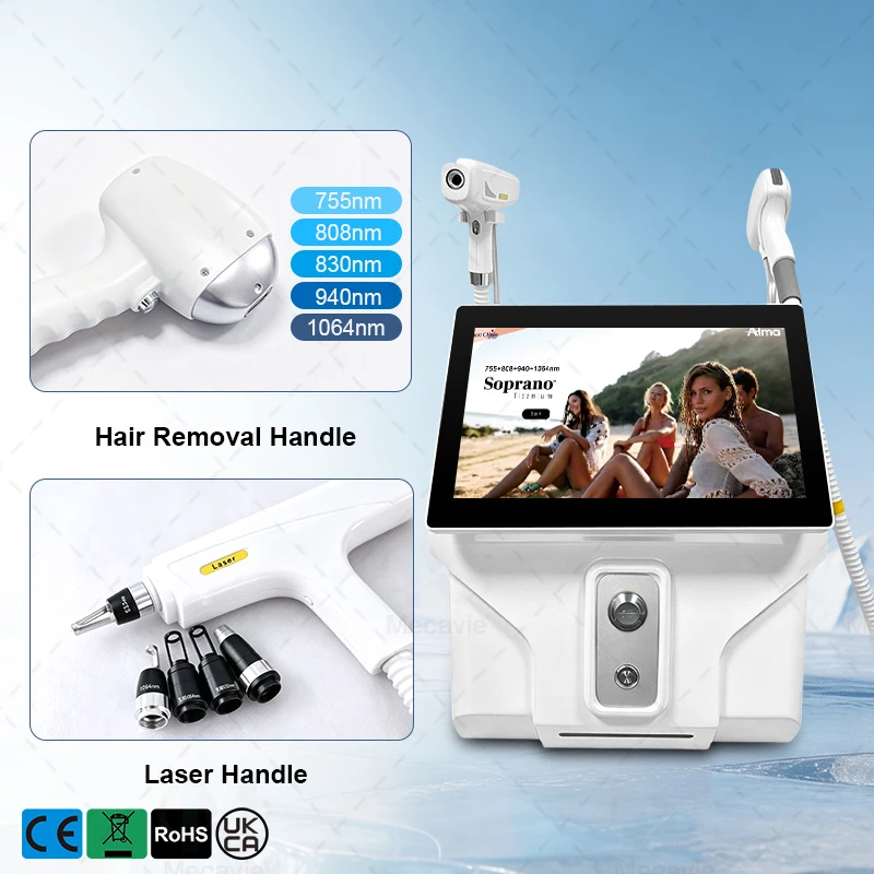 2026 New 2 in 1808 Ice Handle Diode Laser Permanent Hair Removal Switch ND-YAG Portable Picosecond Tattoo Removal Machine 4000w