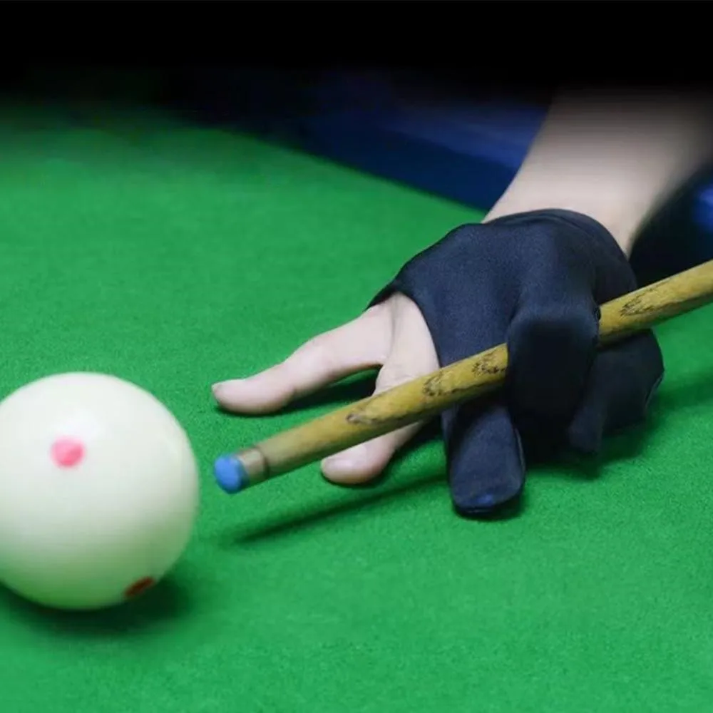 Gants de billard professionnels à trois doigts, gants en spandex respirants légers, universels pour les deux mains, fournitures de snooker, 1PC