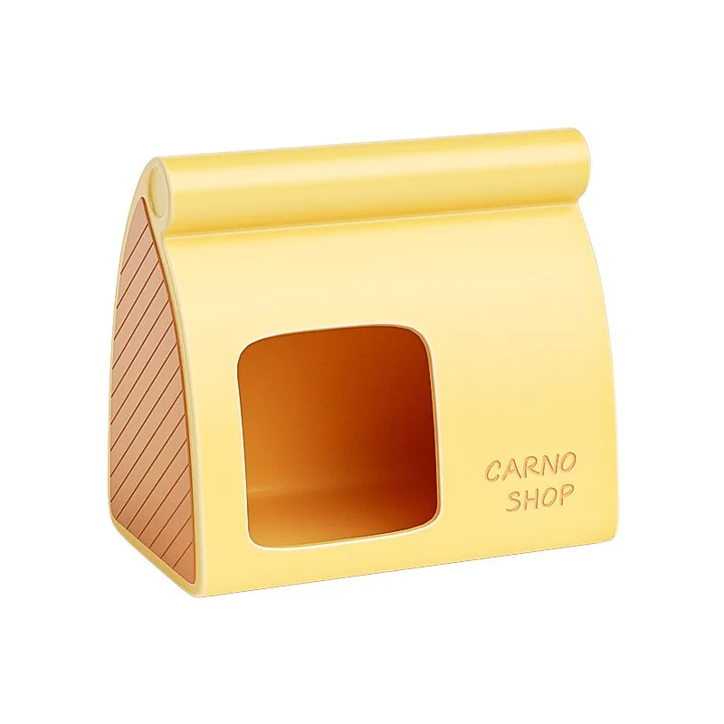 

Hamster Cooling Ceramic Hideout House Cheese Design Summer Ice Nest Large Size Heat Relief Shelter for Small Pet Cage Use Indoor