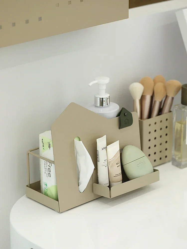 Hole board, tissue, miscellaneous items storage rack, multifunctional organizing rack, desktop phone storage