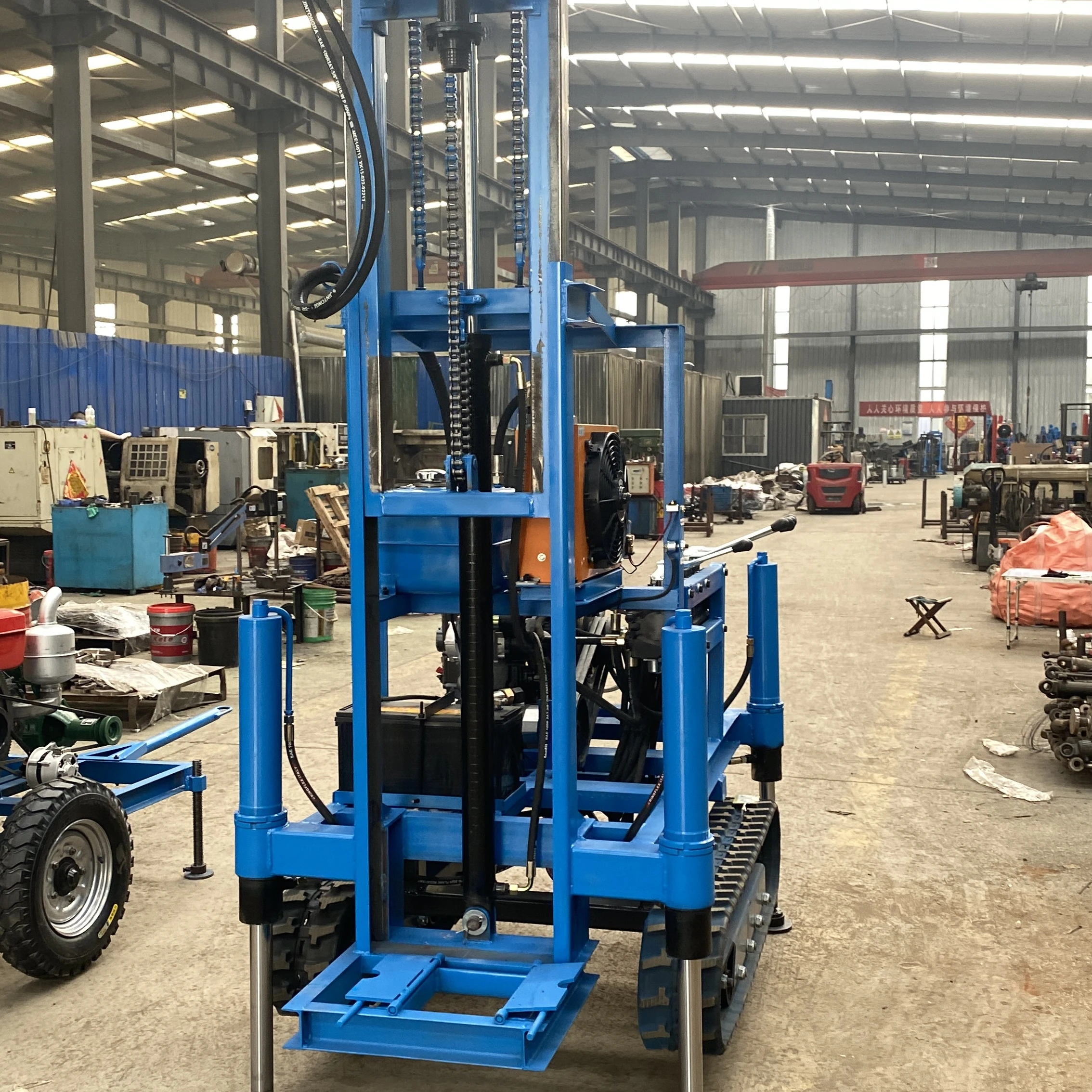 150m Deep Exploration Diamond Hydraulic Qeotechnical Drill Rigs for Sale Wireline Rope Core Drilling Rig Gear Gearbox Pump Motor