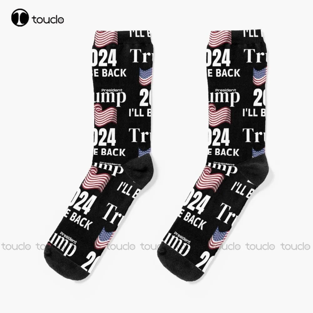 Trump 2024 Conservative Politics Vote Trump 2024 Socks Socks For Boys 360° Digital Print Unisex Adult Teen Youth Socks Gift