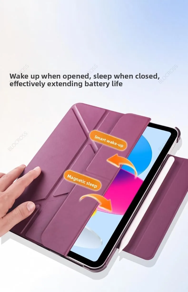 3+Y Fold Magnetic Case For iPad 12th A19 11th A16 Pro 11 Air 4th 5th Air 11 10th 10.2 9th 8th 7th 9.7 Smart Case with Pen Holder