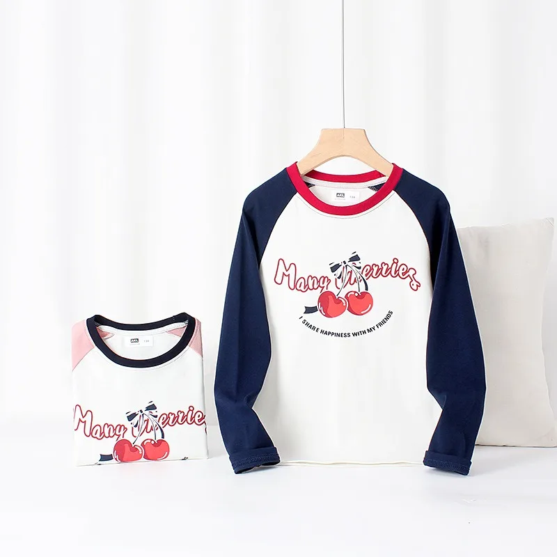 Children T-shirt Long Sleeved Tops Round Neck Cotton Tees Girls Boys Soft Basic Shirts Kids Bottoming Shirt Spring Autumn Cloth