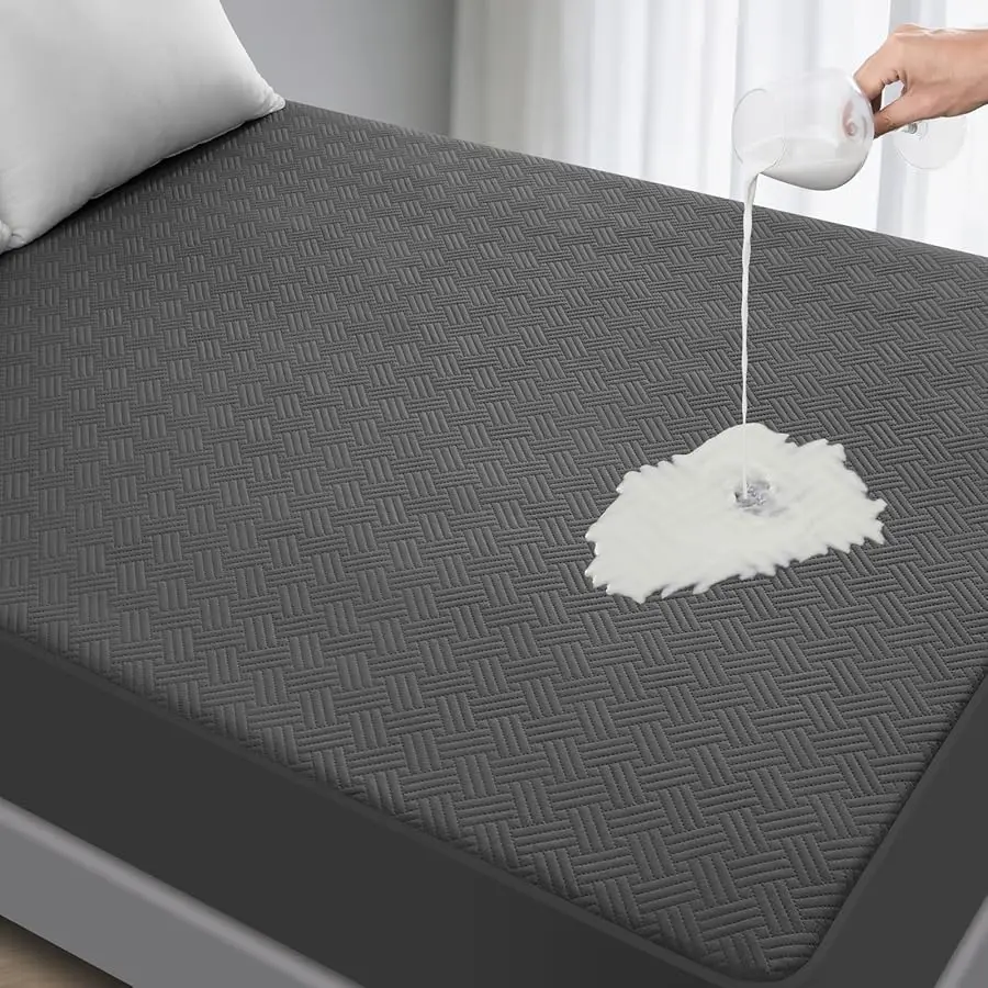 

Waterproof Mattress Protector Queen Size - Breathable, Noiseless, Ultra-Soft Bed Co er, Mattress Pad Co er with Deep Stretchable