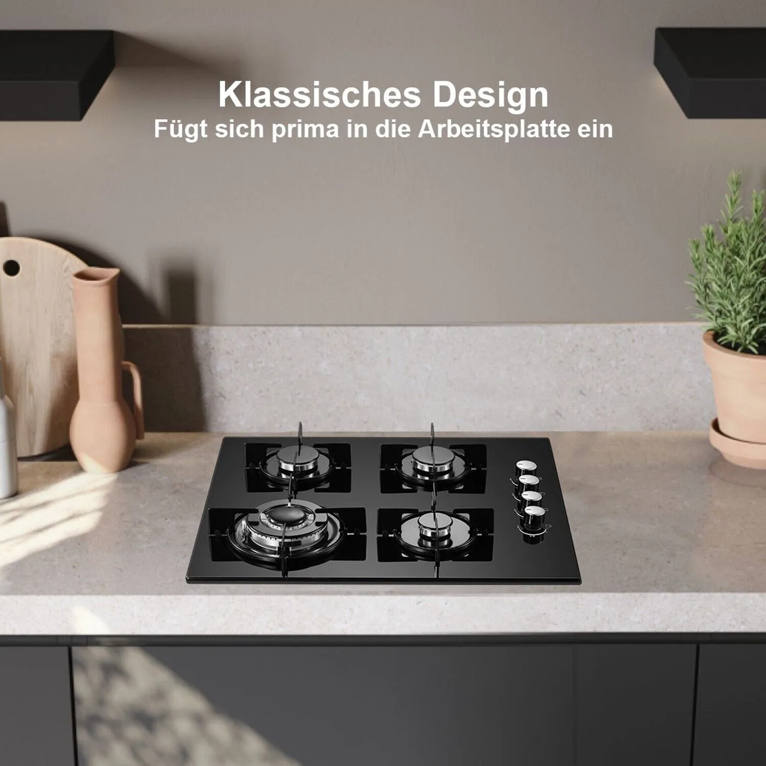 TopStrong 4 شعلة 60 سم زجاج سيراميك مدمج موقد غاز البروبان الطبيعي #4