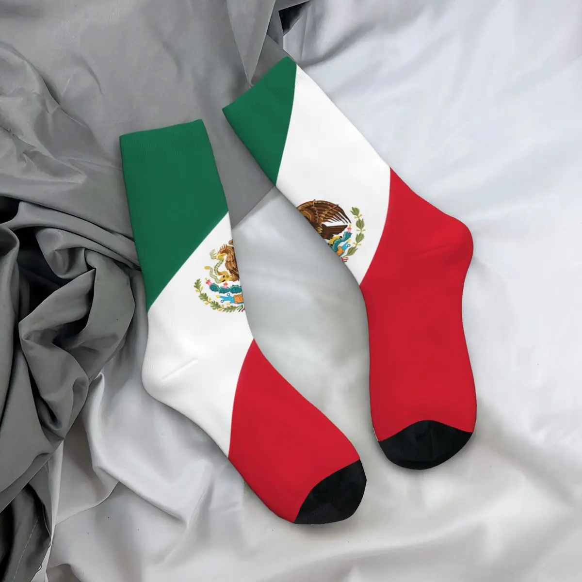 Mexico Flag Socks Male Mens Women Winter Stockings Polyester