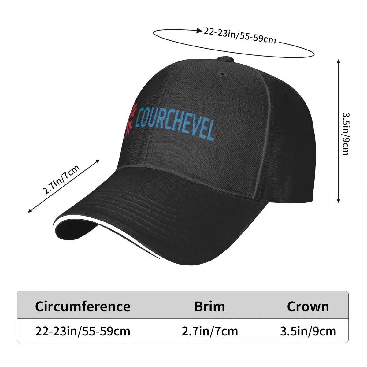 Courchevel-Gorra de béisbol para hombre y mujer, sombrero femenino, 4 unidades