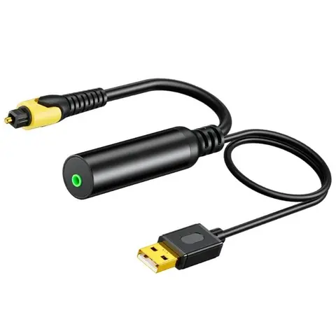 090F USB Optisk Kabel Ljudkonverteringskabel SPDIF Digital till analog 3,5 mm ljudadapter Stereoljudförstärkare 8 best sales USB till SPDIF - №5