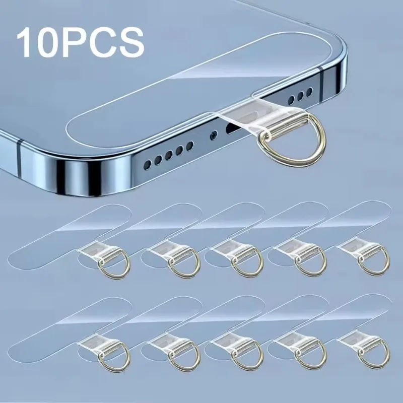 

Universal transparent Tpu mobile phone anti loss hanging rope card gasket detachable mobile phone suspension strap patch tie pad