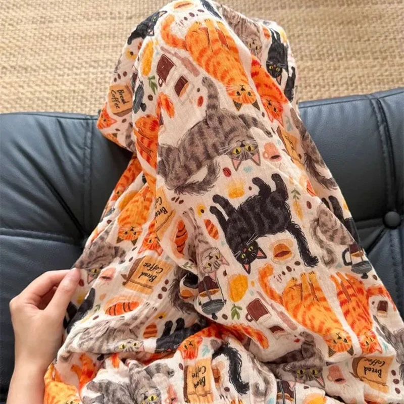 Women Cat Print Pants Elastic Waist Wide Leg Trousers All Over Graphic Cartoon Lounge Pants Casual Y2K Kawaii Streetwear Bottoms