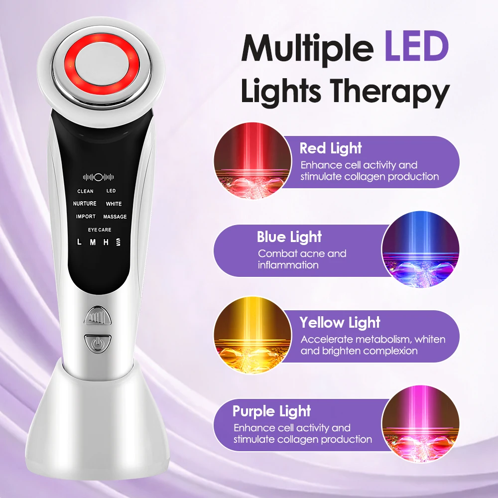 Facial Massager Face Beauty Instrument with Hot Compress Skin Care Face Lifting Massage Face Lifting Skin Rejuvenation