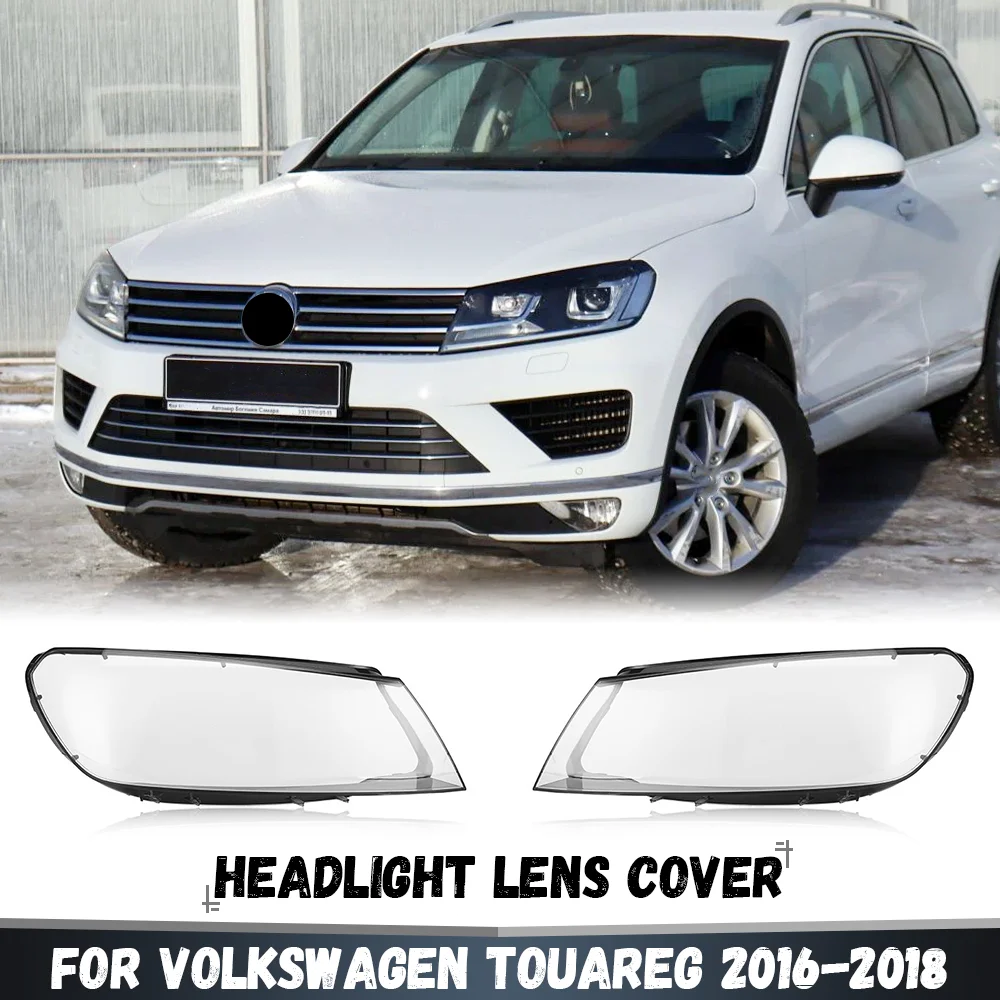 

Car Front Headlight Lens Cover Transparent Lampshade Clear Headlamp Shell For Volkswagen VW Touareg 2016 2017 2018