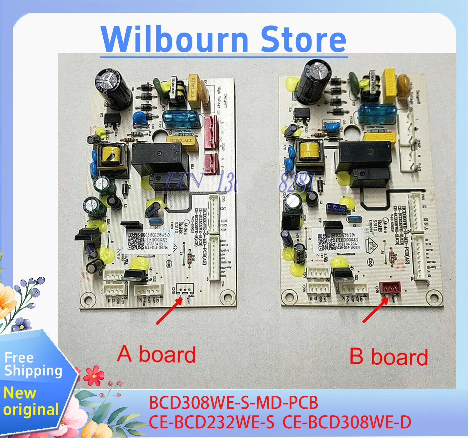 

BCD308WE-S-MD-PCB(A2)CE-BCD232WE-S(JCB)CE-BCD308WE-S CE-BCD308WE-D 17131000000507 for Midea refrigerator motherboard brand new
