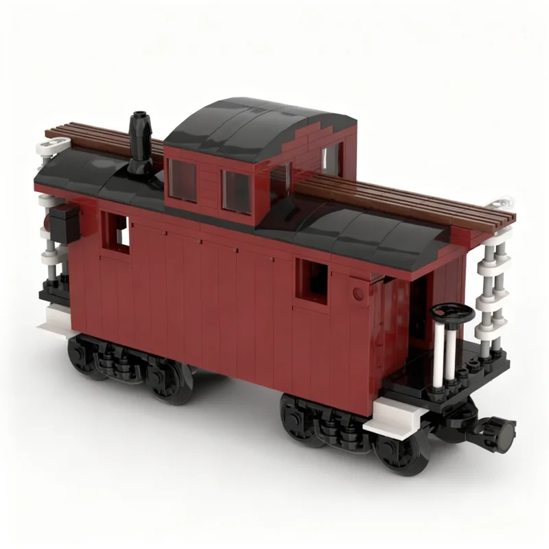 456pcs MOC Train D&RGW Short Caboose Model Building Blocks Construction Art Birthday 3D Creative DIY Brick Assemble Education