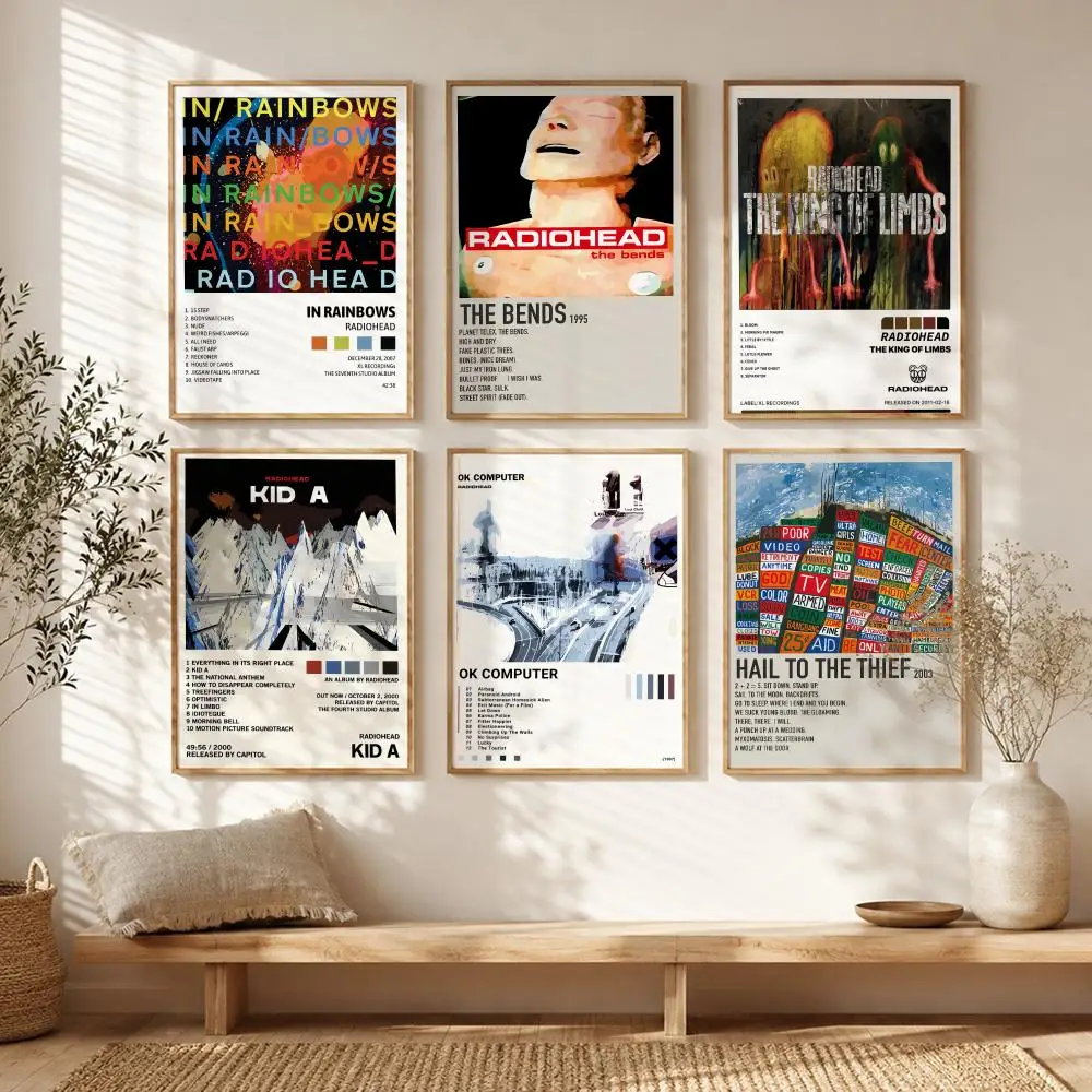Alternative Rock Band R-Radiohead Poster All-match HD Waterproof Self-Adhesive Wall Art Sticker For Home Bedroom