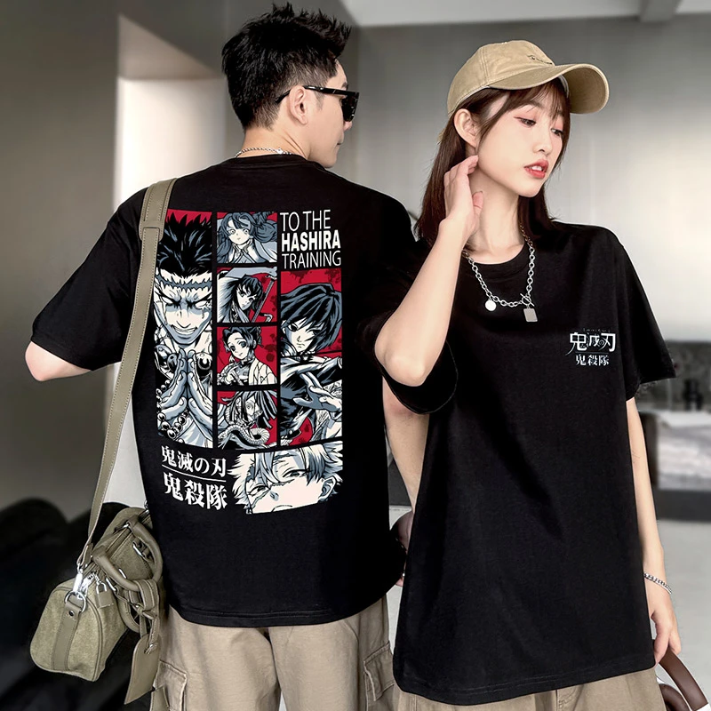 

Demon Slayer Corps HimejimaKyoumei T-shirt Men's Women's Short Sleeve College Trend Parent-Child Dress Cosplay Anime Summer