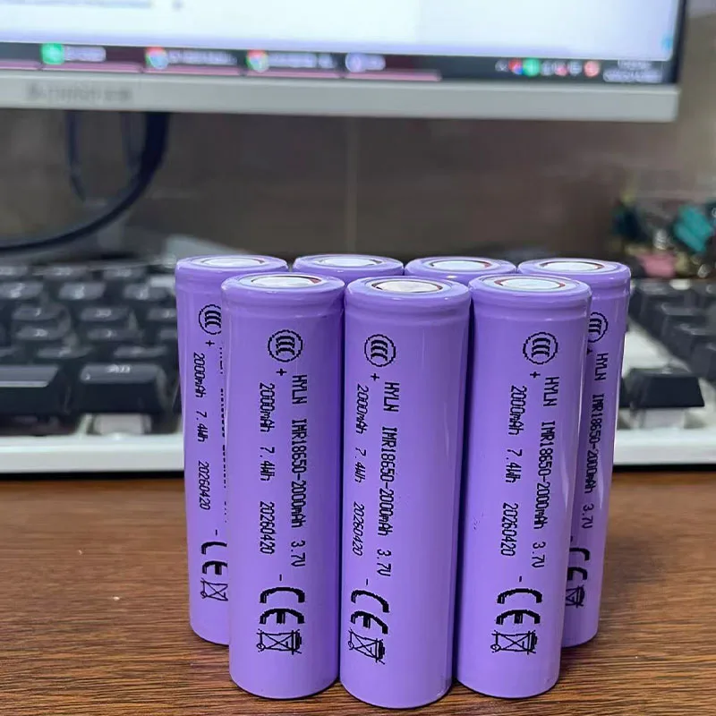 2026 Nueva High Quality 3,7V 2000mah Batería Recargable De Litio Original  for Flashlight LED Lights Laptop Intercom Instruments