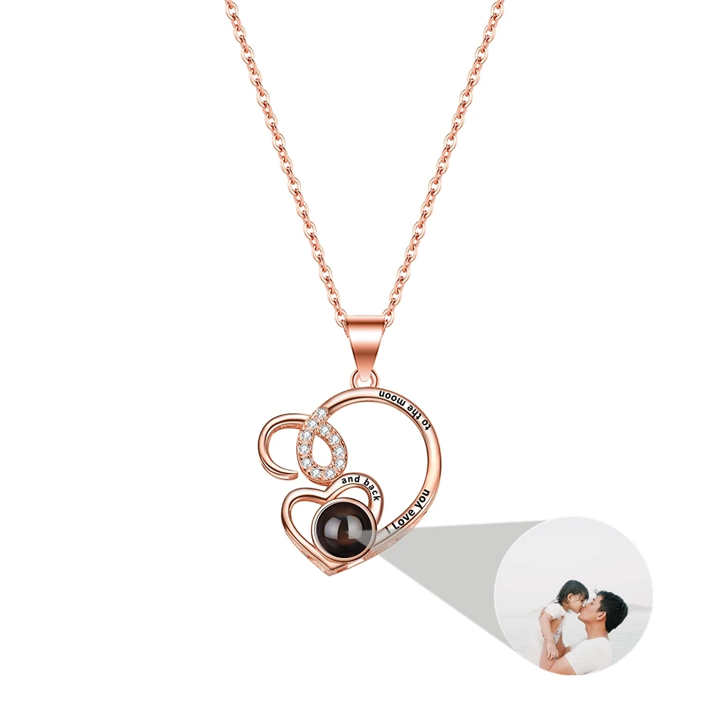 

Ожерелье с подвеской в виде сердца «Я люблю тебя» для женщин, ожерелье с проекцией фотографий на заказ, индивидуальный подарок на день рождения