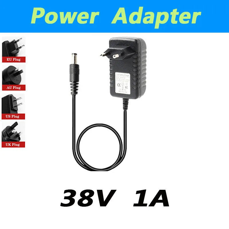 New 38V 1A 38V 1000mA Power Adapter DC Adaptor 100-240v ac 5.5x2.1mm-2.5mm DC cable Power Supply US/EU/AU/UK Plug