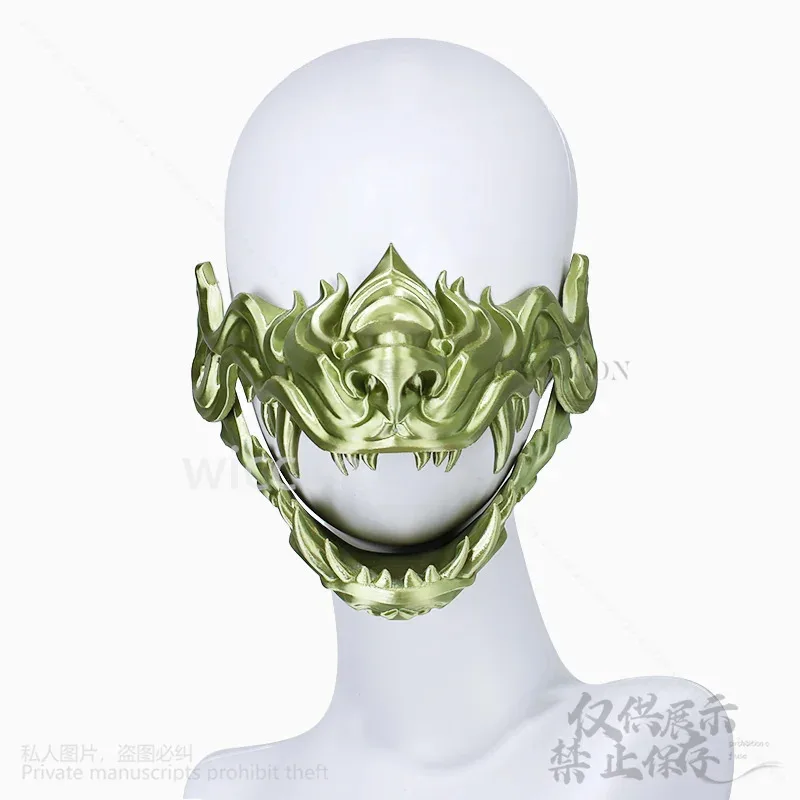 Anime 3D Printed Furry Cosplay Japanese Prajna Ninja Fursiut Fox Mask Wolf Dog Facewear For Halloween Christmas Party Customized