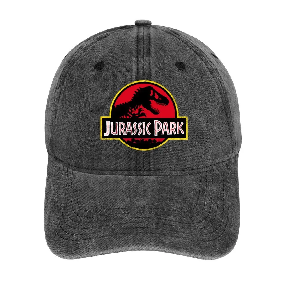 

Jurassic Park Classic Logo In Red With T-Rex Trucker Cap Dad Hat Spring and Autumn Outdoor Adjustable Sport Hats Baseball Caps