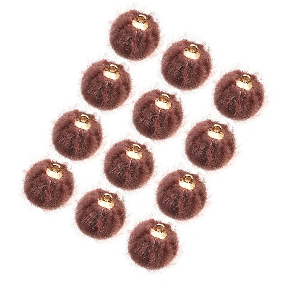 

24 Pcs Ball Pendant DIY Earrings Accessories Faux Pompom Balls Key Chain Poms for Jewelry Making Pendants Charms