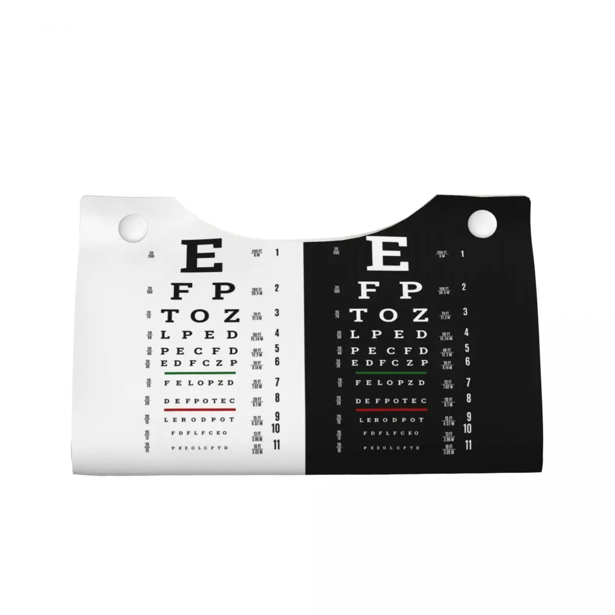 Custom Snellen Chart Eye Test Tissue Box Cover PU Leather Rectangular Optometrist Optician Facial Tissue Box Holder for Bathroom