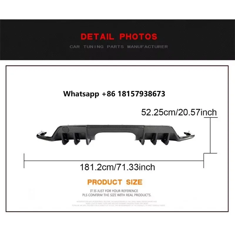 

Carbon Fiber Rear Bumper Diffuser Lip for Type R 11th 2023