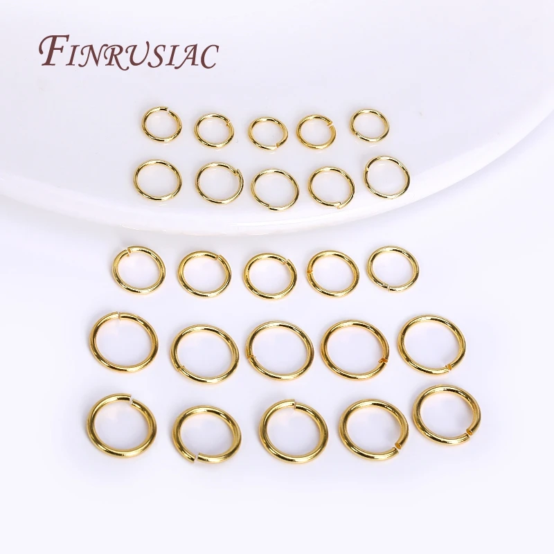 50–200 Stück 3–10 mm 18 Karat vergoldete Biegeringe, offene geteilte Ringverbinder für DIY-Schmuckherstellung, Großhandelsartikel – Detail 34