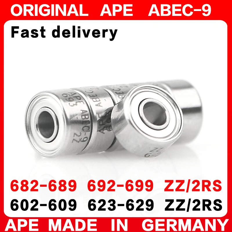 Image of 10 Stück ABEC-9 Kugellager 684ZZ 608ZZ 685ZZ 604ZZ 605ZZ 686ZZ 688ZZ 687ZZ 693ZZ 694ZZ 695ZZ 696ZZ 698ZZ 623ZZ 624ZZ 625ZZ
