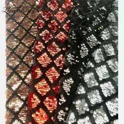 DIY 5MM tela de lentejuelas de terciopelo bordado tela con purpurina de diamante por yarda para vestidos de fiesta de ancho: 125CM